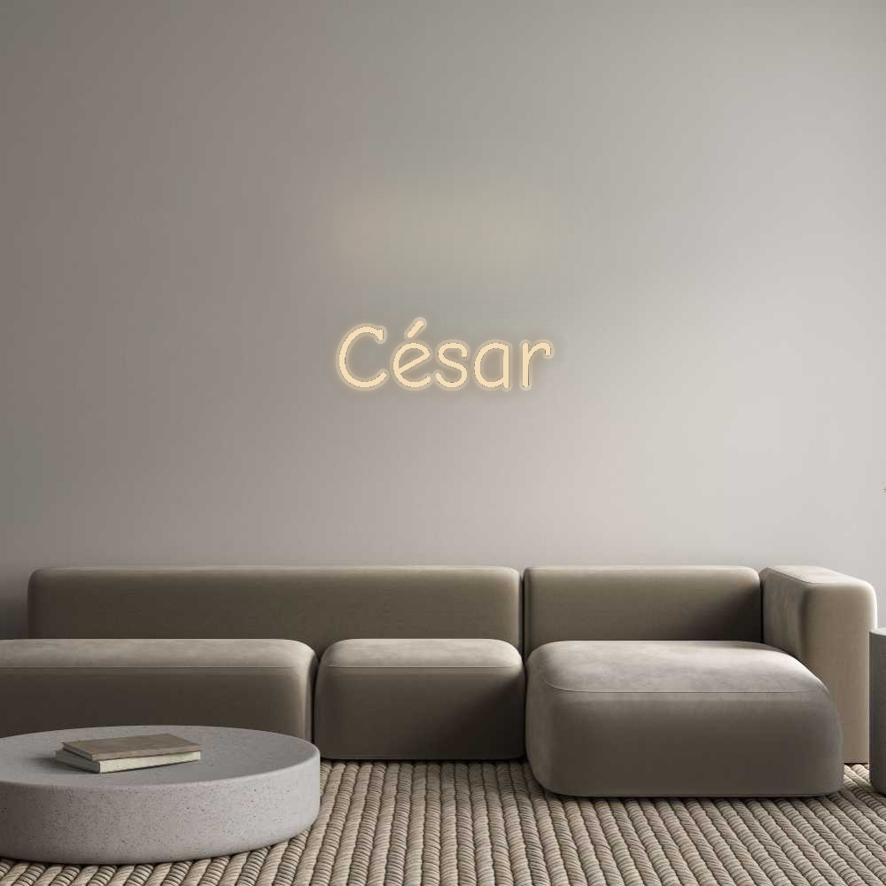 Neon op maat: César