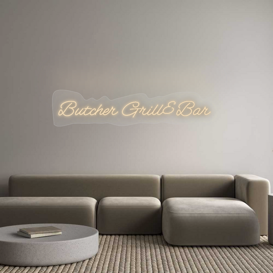 Custom neon: Butcher Grill...