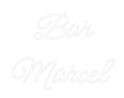 Custom neon: Bar Marcel